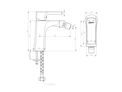 Смеситель для биде Lemark Ursus (LM7208BL)