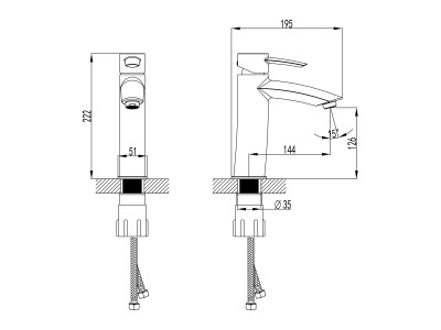 Смеситель для раковины Lemark Atlantiss (LM3237C)