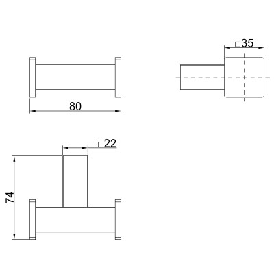 Крючок для полотенец Lemark VALDAY, сталь, матовый черный (LMA-8111S1-BL)