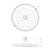 Лейка для верхнего душа Lemark, 1-функциональная (LM8130C)