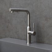 Смеситель Lemark Expert для кухни с вытягивающимся поворотным изливом (LM5085S)