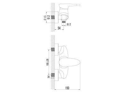 Смеситель для душа Lemark Status (LM4403C)