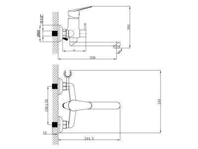 Смеситель универсальный Lemark Partner (LM6513C)