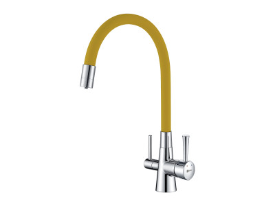 Смеситель для кухни Lemark Comfort с подключением к фильтру с питьевой водой (LM3075C-Yellow)