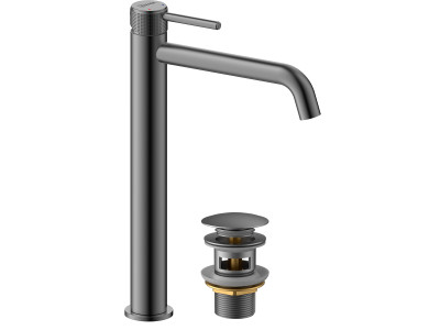 Смеситель Lemark Beluga для раковины высокий (LMF-8015B-GM)