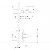 Смеситель для ванны Lemark Point (LM0314C)