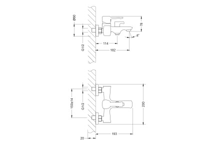 Смеситель для ванны Lemark Evitta (LM0514C)