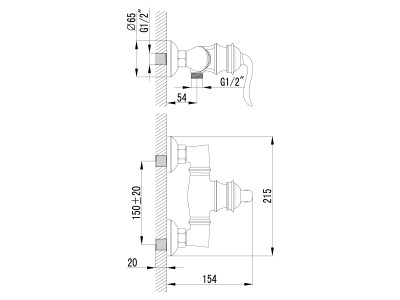 Смеситель для душа Lemark Brava (LM4703G)