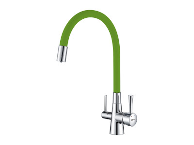 Смеситель для кухни Lemark Comfort с подключением к фильтру с питьевой водой (LM3075C-Green)