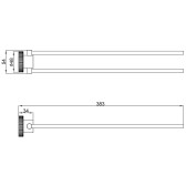 Полотенцедержатель Lemark BELUGA настенный, сталь, брашированный никель (LMA-8013S2-BN)