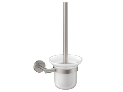 Ёршик для унитаза Lemark BELUGA подвесной, сталь, стекло, брашированный никель (LMA-8021S-BN)