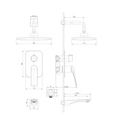 Душевая программа для ванны Lemark Allegro (LM5922CW)