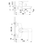 Смеситель для ванны Lemark Mars (LM3502C)