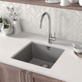 Кухонная мойка Lemark SINARA 440-U подстольного монтажа из кварцгранита цвет: Антрацит  (9910067)