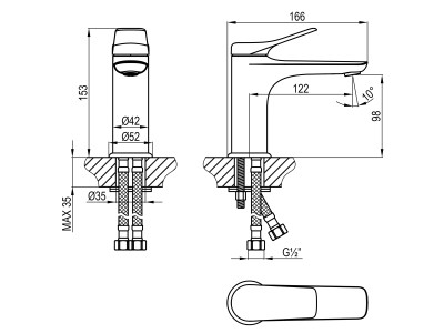 Смеситель Lemark Ortus для раковины (LM11306C)
