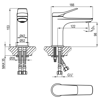 Смеситель Lemark Ortus для раковины (LM11306C)