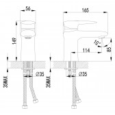 Смеситель для раковины Lemark Status (LM4406C)