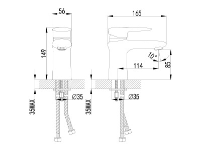 Смеситель для раковины Lemark Status (LM4406C)