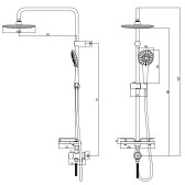 Душевая система Lemark (LM3788GM)