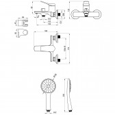 Смеситель Lemark Ortus для ванны (LM11314C)