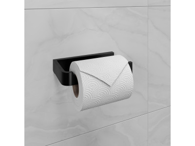 Держатель для туалетной бумаги  Lemark SMOOTH LINE открытый, чёрный матовый (9722008)