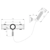 Смеситель гигиенический душ Lemark Jasmine (LM6618B)
