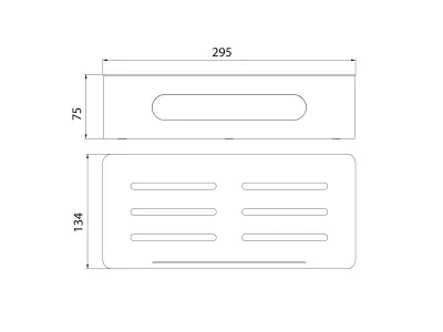Полка для душа прямая Lemark SHELF LINE из нерж. стали с крючками, графит/вставка-пластик графит (9776045)