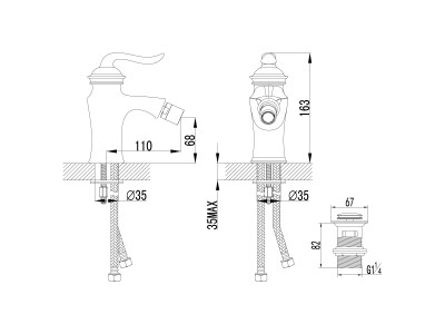 Смеситель для биде Lemark Brava (LM4708G)
