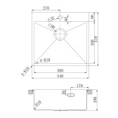Кухонная мойка Lemark JANGA 540 прямоугольная из нержавеющей стали цвет: сталь (9937109)