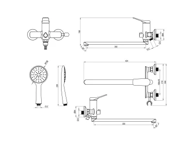 Смеситель Lemark Ortus универсальный (LM11351C)