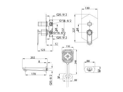 Душевая система Lemark Prizma (LM3922C)