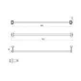 Штанга для полотенец Lemark Omega (LM3138C)