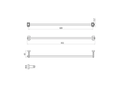 Штанга для полотенец Lemark Omega (LM3138C)