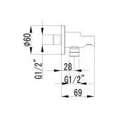 Подключение для душевого шланга Lemark (LM4885B)
