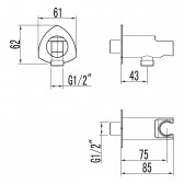 Подключение для душевого шланга Lemark (LM3585C)