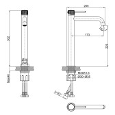 Смеситель Lemark Beluga для раковины высокий (LMF-8015B-GM)