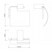 Держатель для туалетной бумаги Lemark SMOOTH LINE с крышкой, графит (9726012)