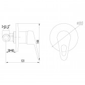 Смеситель для душа Lemark Luna (LM4123C)