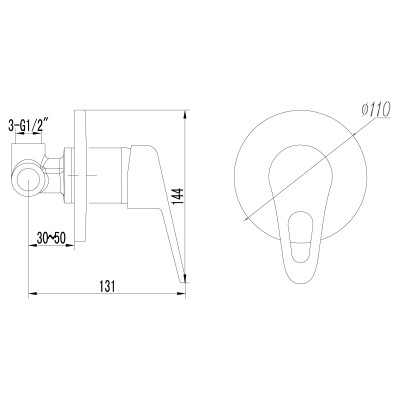Смеситель для душа Lemark Luna (LM4123C)