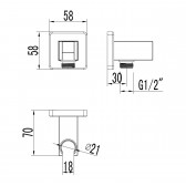 Подключение для душевого шланга Lemark (LM4585C)