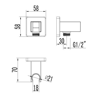 Подключение для душевого шланга Lemark (LM4585C)