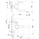 Смеситель для ванны Lemark Atlantiss (LM3214C)
