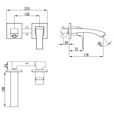 Смеситель для раковины Lemark Unit (LM4526C)