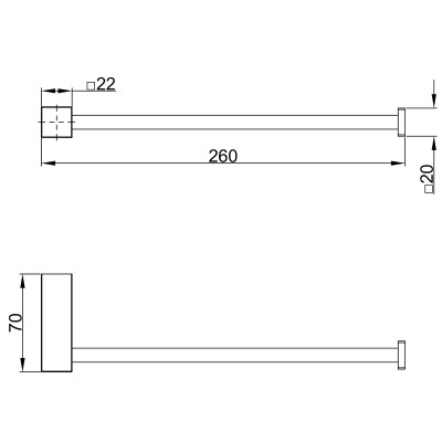 Полотенцедержатель Lemark VALDAY настенный, сталь, брашированное золото (LMA-8113S3-BRG)