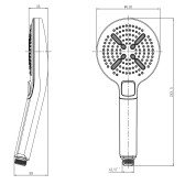 Лейка душевая Lemark (LM8114C), 3-функциональная