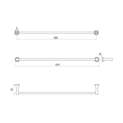 Штанга для полотенец Lemark Standard (LM2138C)