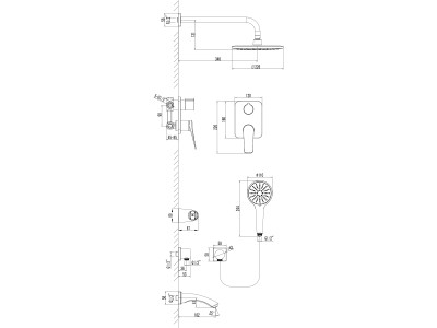 Душевая система Lemark Bronx (LM3722GM)