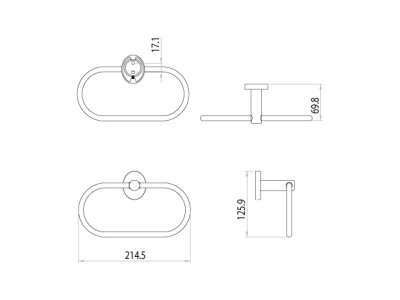 Держатель для полотенец Lemark Atlantiss (LM3235C)