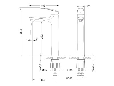 Смеситель для раковины Lemark Linara (LM0409C)