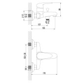 Смеситель для ванны Lemark Pramen (LM3302C)